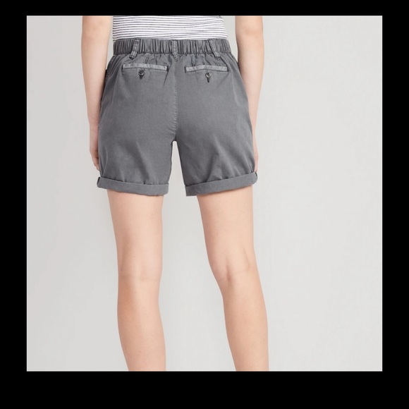 NWT OLD NAVY High-Waisted OGC Pull-On Chino Shorts -- 7-inch in: Panther S - Picture 4 of 5